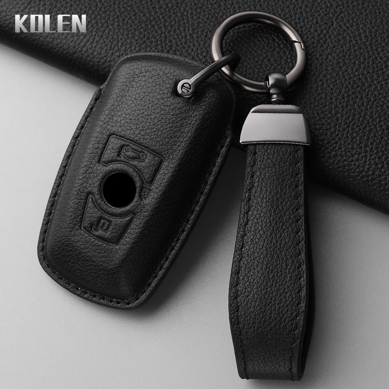 Genuine Leather Car Remote Key Case Cover Shell For Bmw F10 F20 F30 F15 F16 F07 F01 F02 F25 F31 1 3 5 7 Series X1 X3 X4 X5 X6