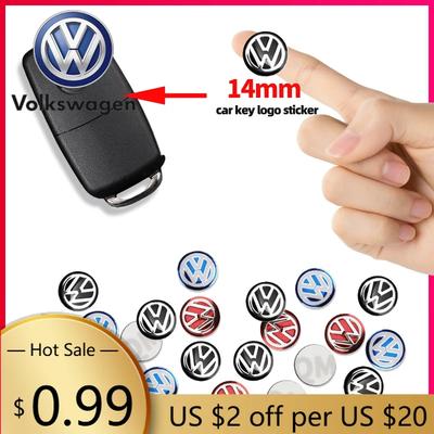 2026 Nuovo Per VOLKSWAGEN VW 5/10 Pezzi 14mm Adesivi Emblema Chiave Auto Decalcomanie Logo Chiave Controllo Auto Per Volkswagen VW Golf Tiguan Jetta