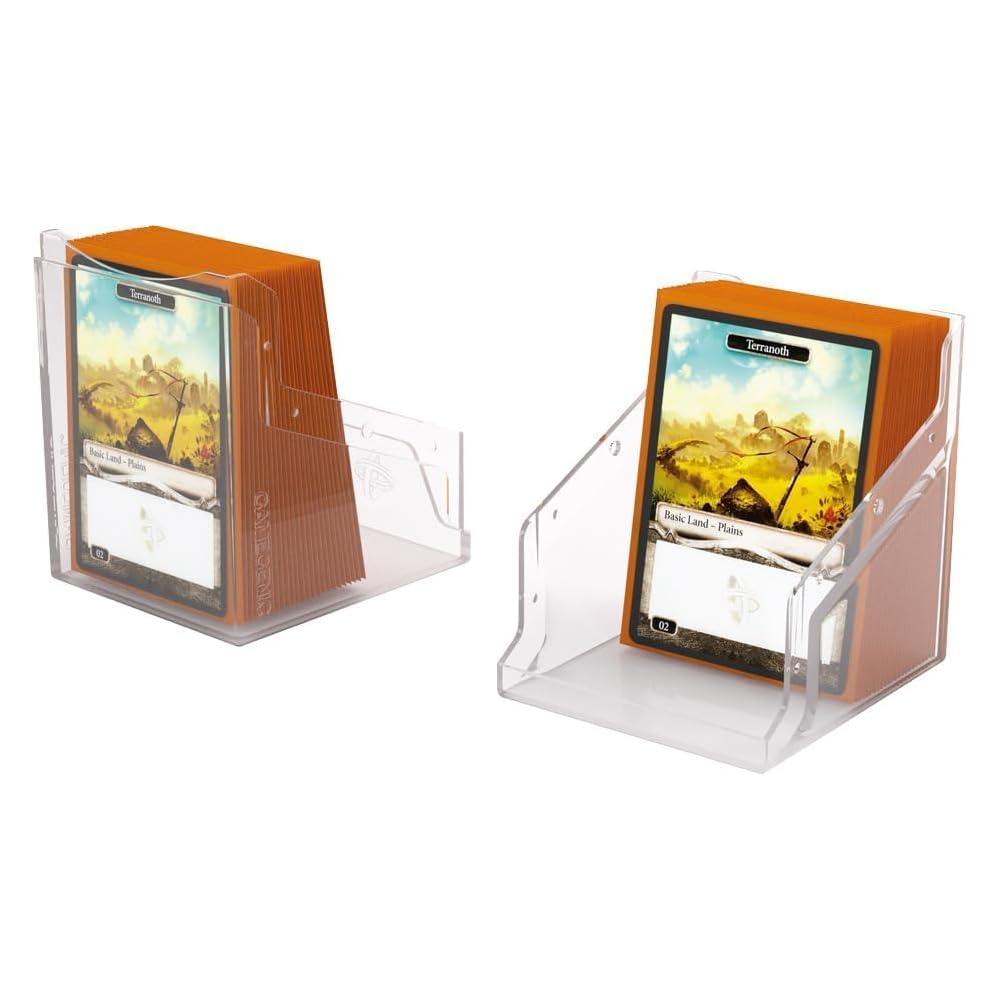 GameGenic Bastion XL Clear Deck Box 100ct Durable Card Storage Compatible with Pokemon Yu-Gi-Oh Commander MTG Magic: The Gathering