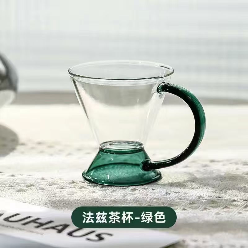 Thickened Heat-resistant Glass Teapot Set,Coffee Pot with Filter European Style Tea Making Teacup Afternoon Making Drinking Set