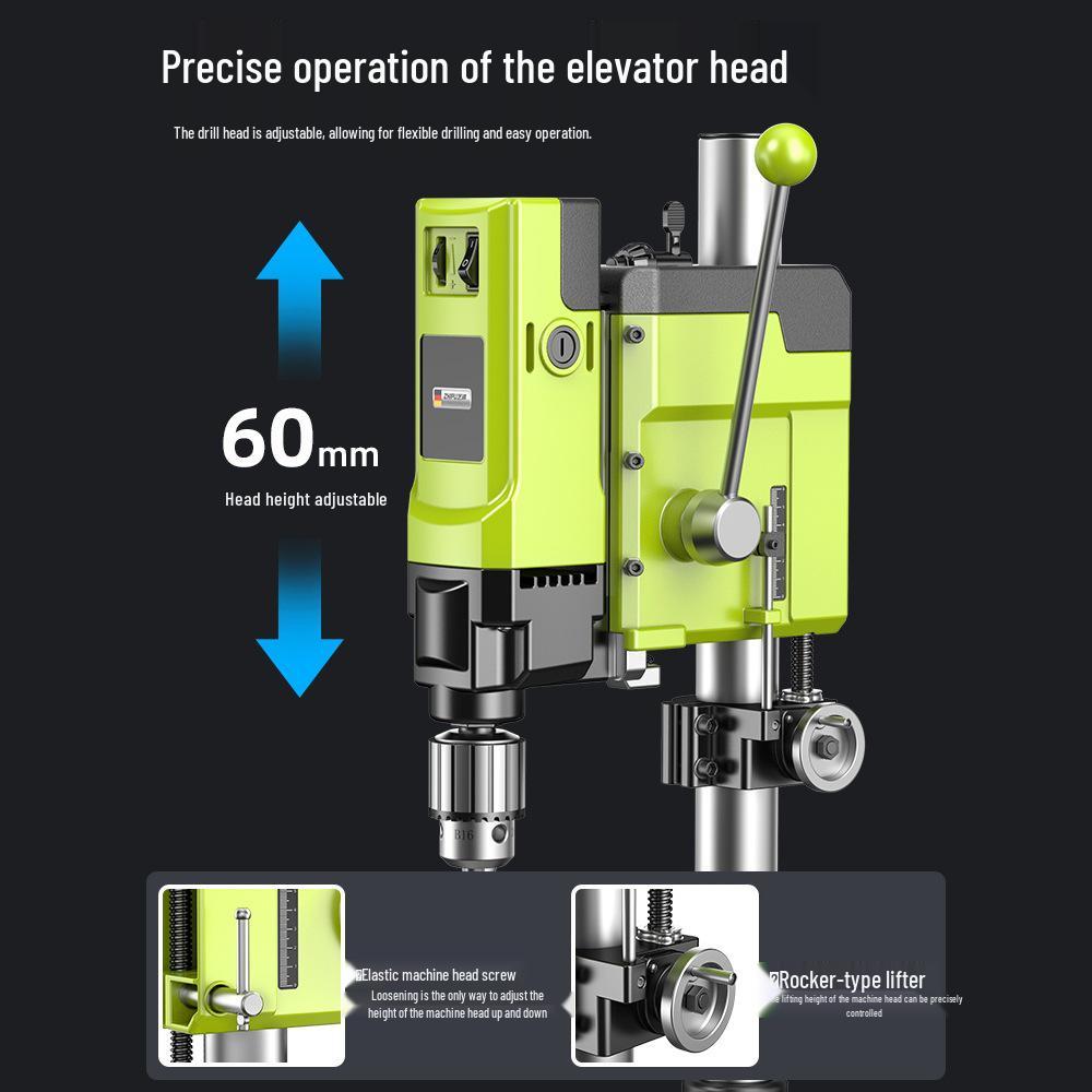 Compact 220V High-Power Bench Drill Press: Industrial-Grade, Multifunctional, High-Precision Milling Machine with Worktable.
