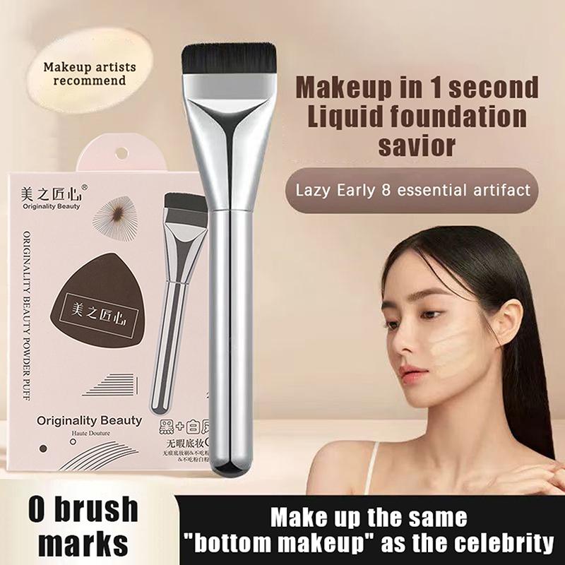 1 sada trojúhelníková černobílá houbička na make-up plochý štětec na make-up štětec na konturování mini houbička na prst nástroj na air cushion korektor