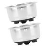 51mm 2 Tassen Siebträger Filterkorb Edelstahl Kaffeefilterkorb für Delonghi Kaffee