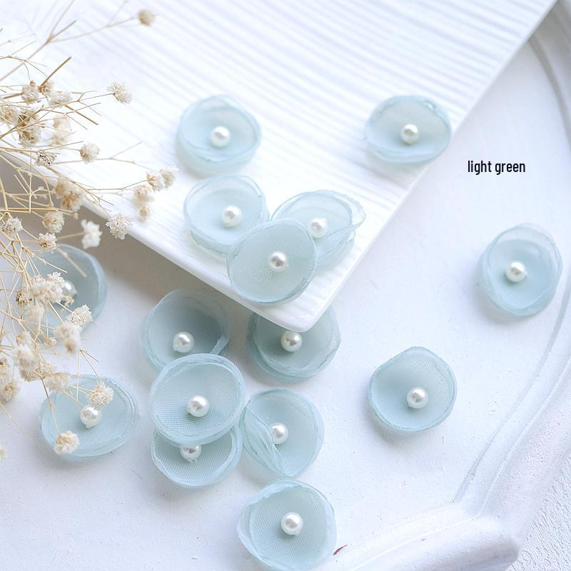 

Цветочная отделка из органзы с обожженным краем ручной работы для самостоятельного пошива платьев и одежды для кукол