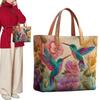 Dames Tote Bag Grote Capaciteit Schoudertas Handtas Lichtgewicht Bloemen Schoudertas voor Woon-werkverkeer Werk Winkelen Date Feest Bruiloft