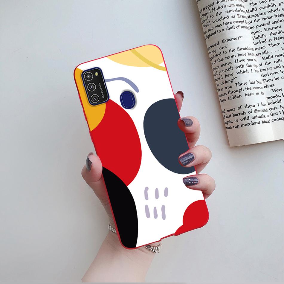 Cute Cartoon Case For Samsung Galaxy M51 M31 M21 M31S M21S M30S Case Candy Colorful Anime Painting TPU Silicone Cover Case Funda