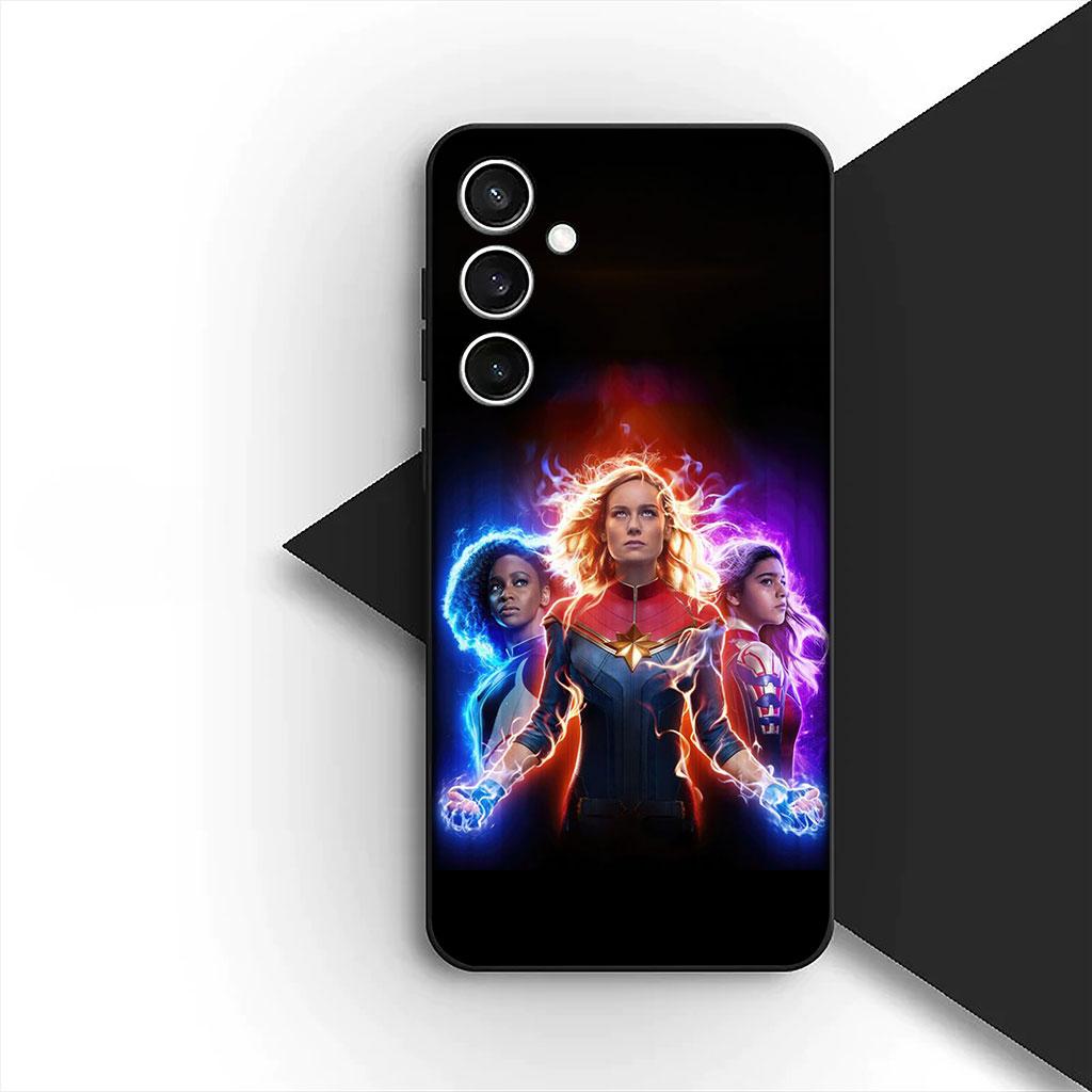 Phone Cover for Samsung Galaxy S25 S24 S23 FE Ultra Plus S7 Edge S25+ S23+ A56 5G Casing Soft Case Captain America Shield Marvel