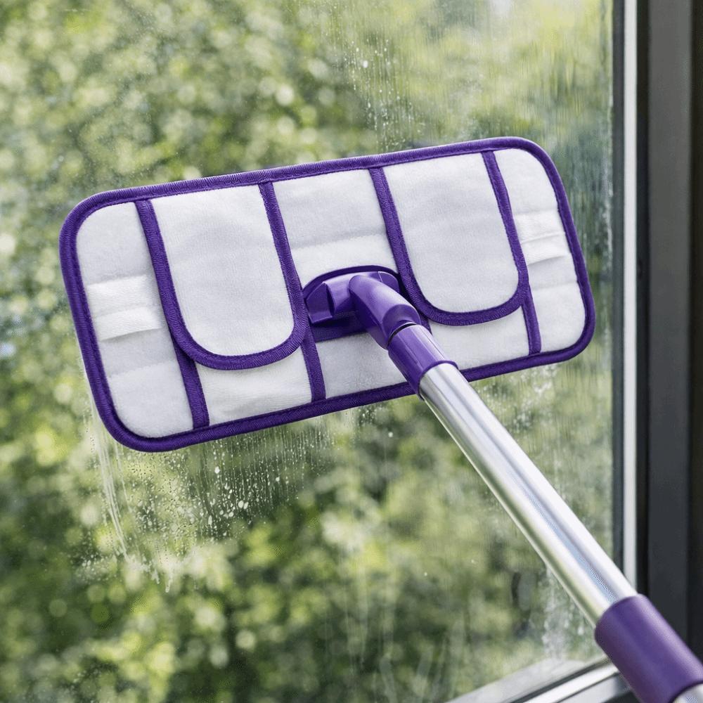 2 pieces Washable Microfiber Mop Cloth Multi-Purpose Absorbent Mop Head Replacements Wet Dry Cleaning Reusable Mop Pads