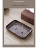 Faux Walnut Chinese-Style Tissue Box for Home, Dining Room, Living Room, Coffee Table, Hotel, B&B Storage