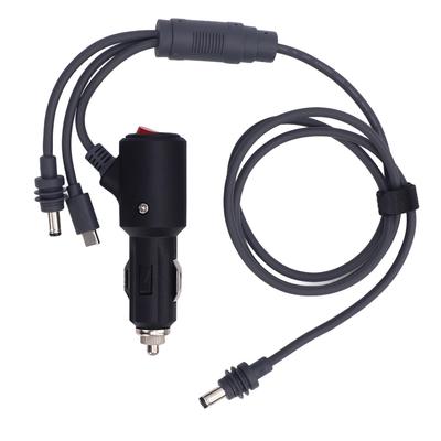 3 In 1 Power Cable USB C Port 12V Car Cigar Lighter DC Plug Charging Cord for Mini Dish Antenna 3