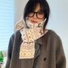 Thicken Women's Scarf Double-Sided Long Shawl Cute Knit Scarf Winter