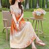 Casual Women's Dress Summer Vintage Clothes Loose Short Sleeve Plus Size Elegant Long Dresses