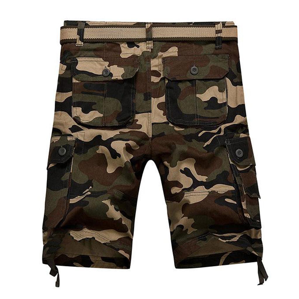 Men's Camouflage Clothing Outdoors Pocket Beach Work Trouser Cargo Shorts Pant
