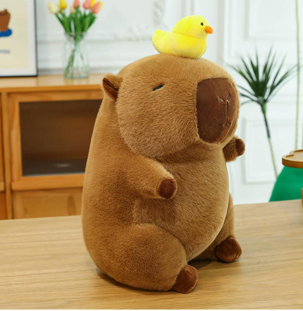 Capybara Plush Doll Cute Capibara Anime Fluffty Toy Kawaii Plushie Happy Birthday Doll Gift For Girl Friend Soft Stuffed Animals