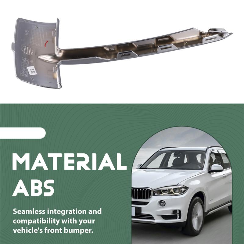 

For BMW F15 X5 Front Bumper Grille Chrome Trim Parts- Right Covers(2014- 2018), Part Number 51117325396 як показано кольору