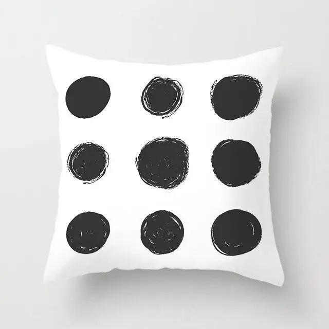 Car Home Living Room Simple Black And White Geometric Cushion Cover Modern Decorative Pillowcase Sofa  Pillow