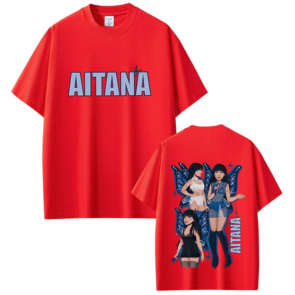 

Singer Aitana Butterfly Graphic Tshirt CUARTO AZUL Tour T Shirts Men Women Fashion Pop Music Streetwear Male Soft Cotton Tshirt S