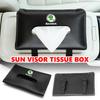 Uwbgx9 For Car Sun Visor Tissue Box Hanging Tissue Storage Case Accessories S Kodiaq Octavia 2 3 Yeti Karoq Rapid Fabia VII VRS