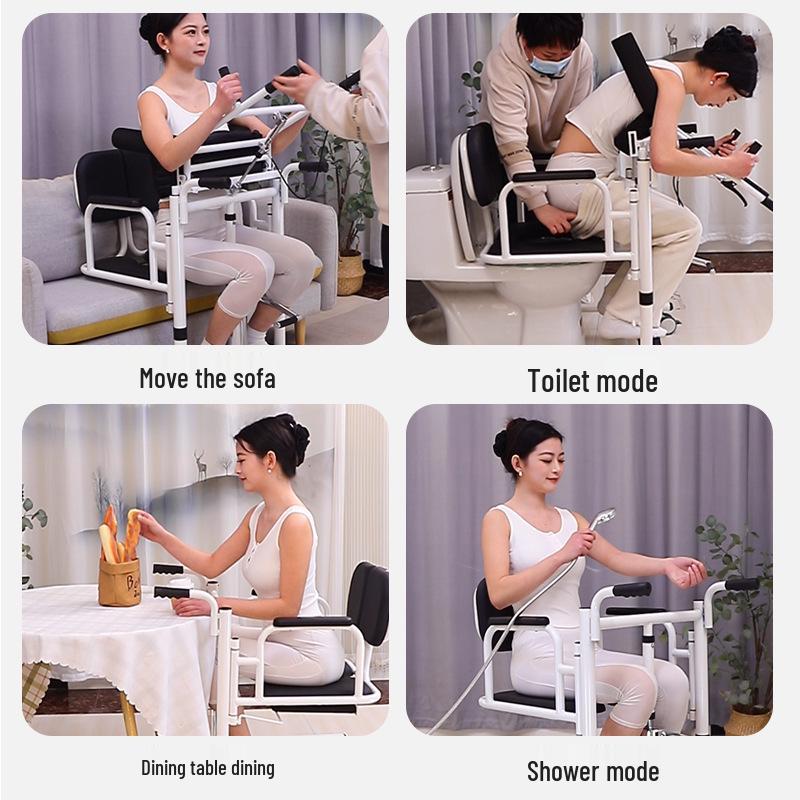 Elderly Mobility Aid: Multifunctional Transfer Machine for Toilet, Dressing, and Transportation