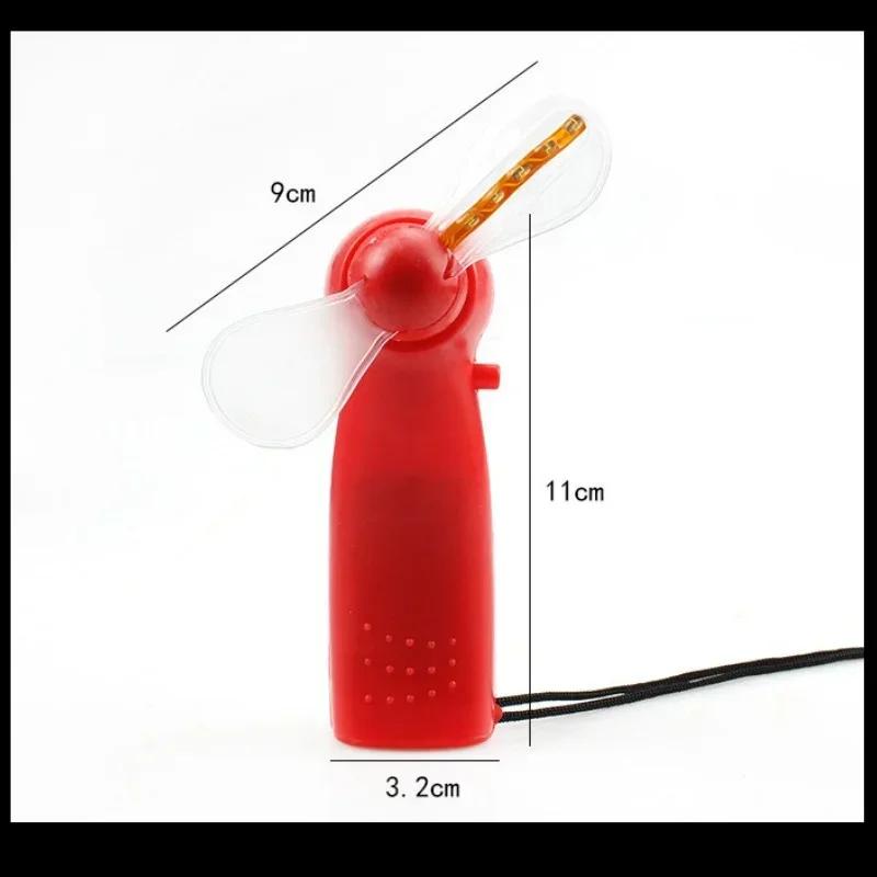 Mini Roztomilý Elektrický Ventilátor Svítící Hračka Barevné Světlo Větrný Mlýn Ventilátor Náhodné Barvy