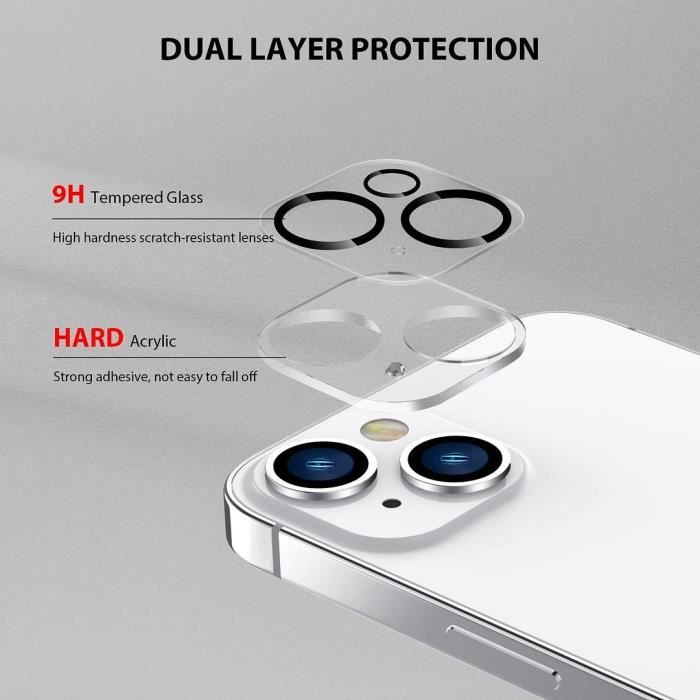 Protection Caméra d'Objectif en Verre Trempé pour iPhone 14 (6,1")