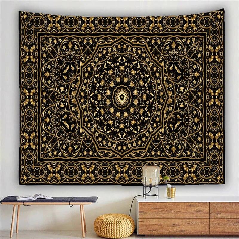 Persian Tapestry Wall Hanging Beach Blanket Mattress Psychedelic Bohemian Yoga Mat Mandala Tapestry