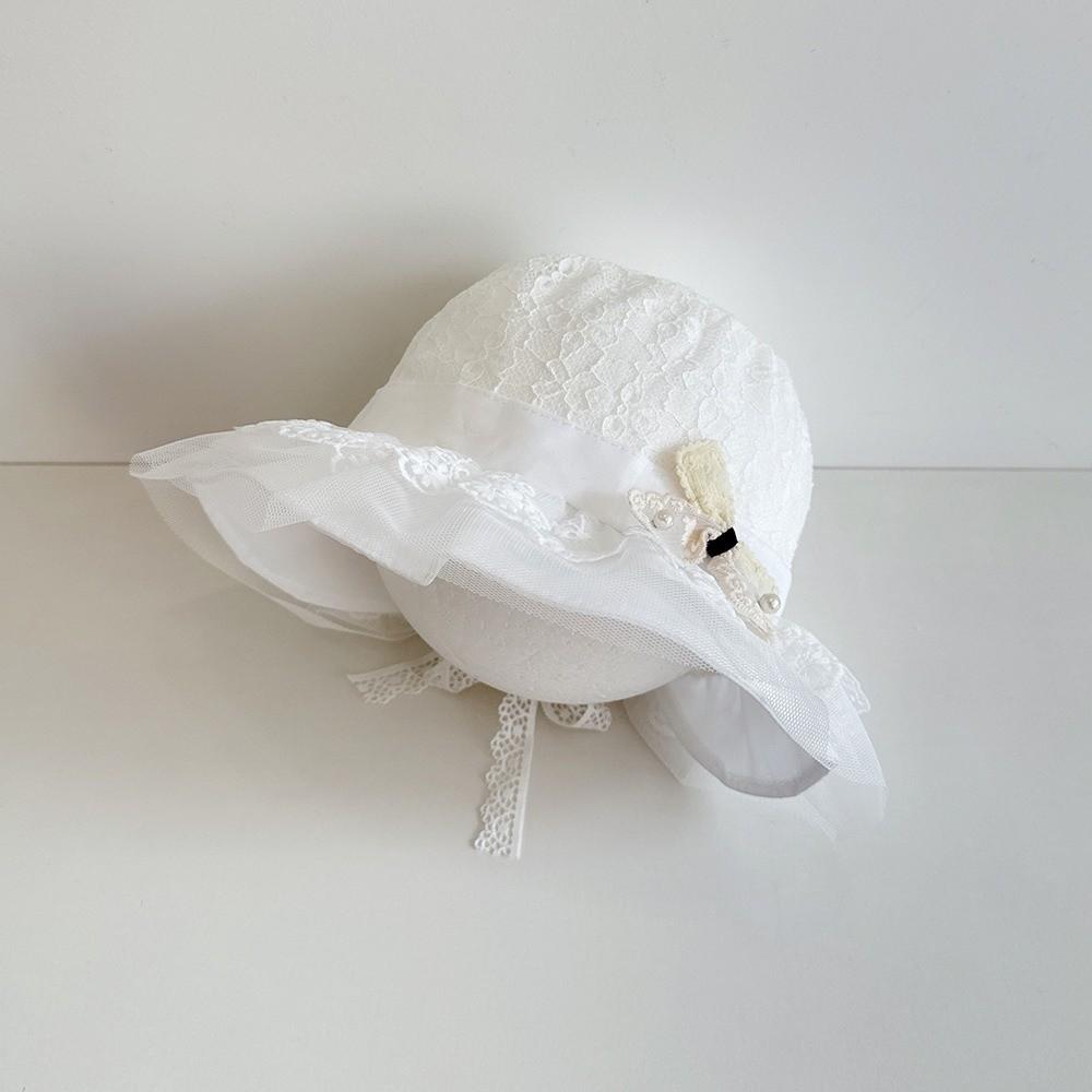 Soft Brim Baby Sun Hat Pearl Bowknot Toddler Bucket Hats New UV Protection Cap  Travel