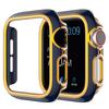 Dual Color Case for Apple Watch S10 42mm 46mm 45mm 44mm PC Hollowed Out Protective Case for Iwatch S9 S8 40mm 41mm 38mm
