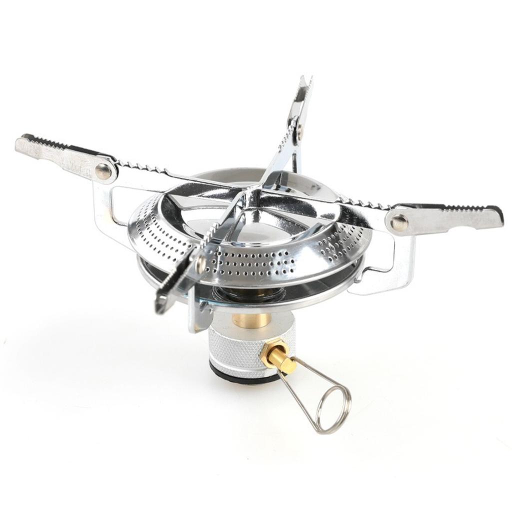 Windproof Outdoor Camping Gas Stove Portable Foldable Backpack Electronic Stove Head for Cooking Picnic Hiking Mountaineering Equipment