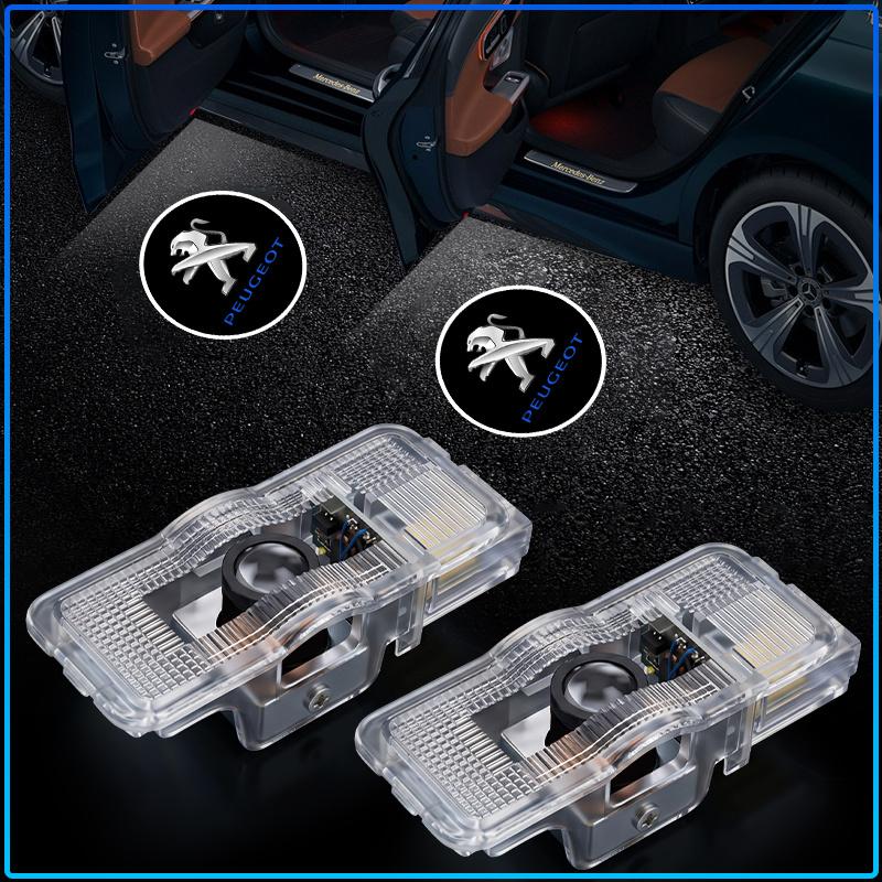 2pcs HD Led Welcome Light Car Door Projector Lamps Car Accessories For Peugeot 107 108 206 207 208 301 307 308 405 406 407 408 508 807 2008 3008 4008