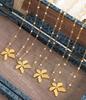 18K Gold Hong Kong Retro Petal Pendant Necklace: Titanium Steel, Colorfast, Versatile Women's Jewelry