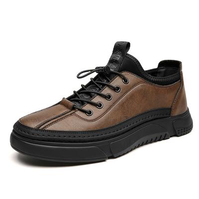 Zapatos de hombre de cuero genuino, zapatos informales de cuero de alta calidad para hombre, zapatillas de deporte, zapatos planos Vintage, zapatos de cuero para hombre