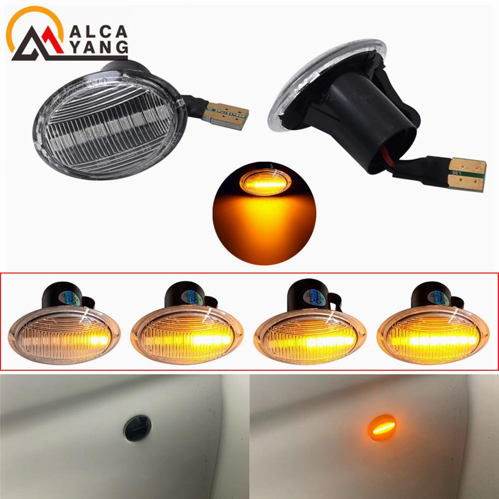 Sequential Flashing LED Turn Signal Side Marker Light For FIAT 4S 63 3P NUOVA 500 ABARTH Ford KA DESDE Lancia YPSILON Maserati