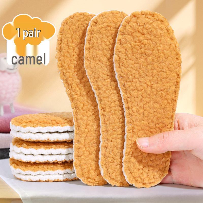 Детские шерстяные стельки на флисовой подкладке - Толстые, Мягкие, Впитывающие для малышей и младенцев, Унисекс зимние стельки. Size 26/18cm