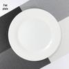 Pure White Ceramic Round Flat Dinner Plate