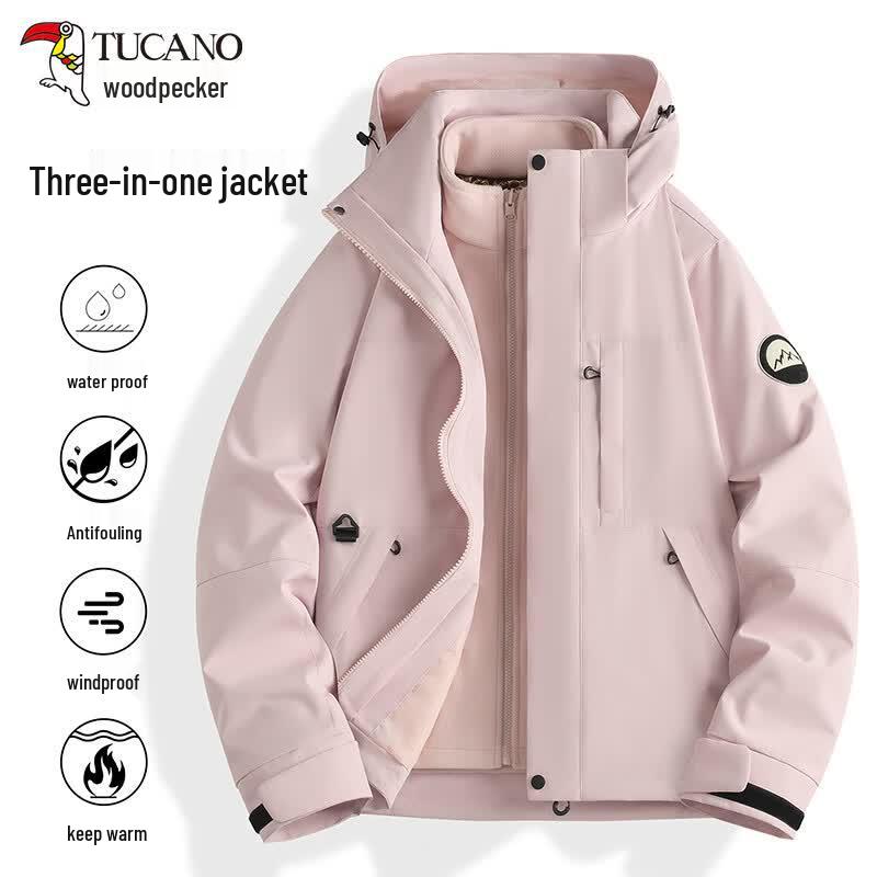 TUCANO Unisex 3-in-1 Detachable Fleece Windbreaker
