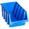 Vidaxl Stackable Containers, 14 Pcs., Blue, Plastic