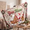 Kerst Gepersonaliseerde Naam Bedrukte Flanellen Deken Warm Comfort Bedkleed Huisdecoratie Feestelijk Cadeau