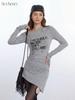 HeyHenry Early Spring Slimming One-shoulder Long Sleeve Women's Top