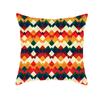 Bohemian Printed Peach Skin Velvet Pillow Cover Colorful Geometric Abstract Ethnic Style Pillow Cover