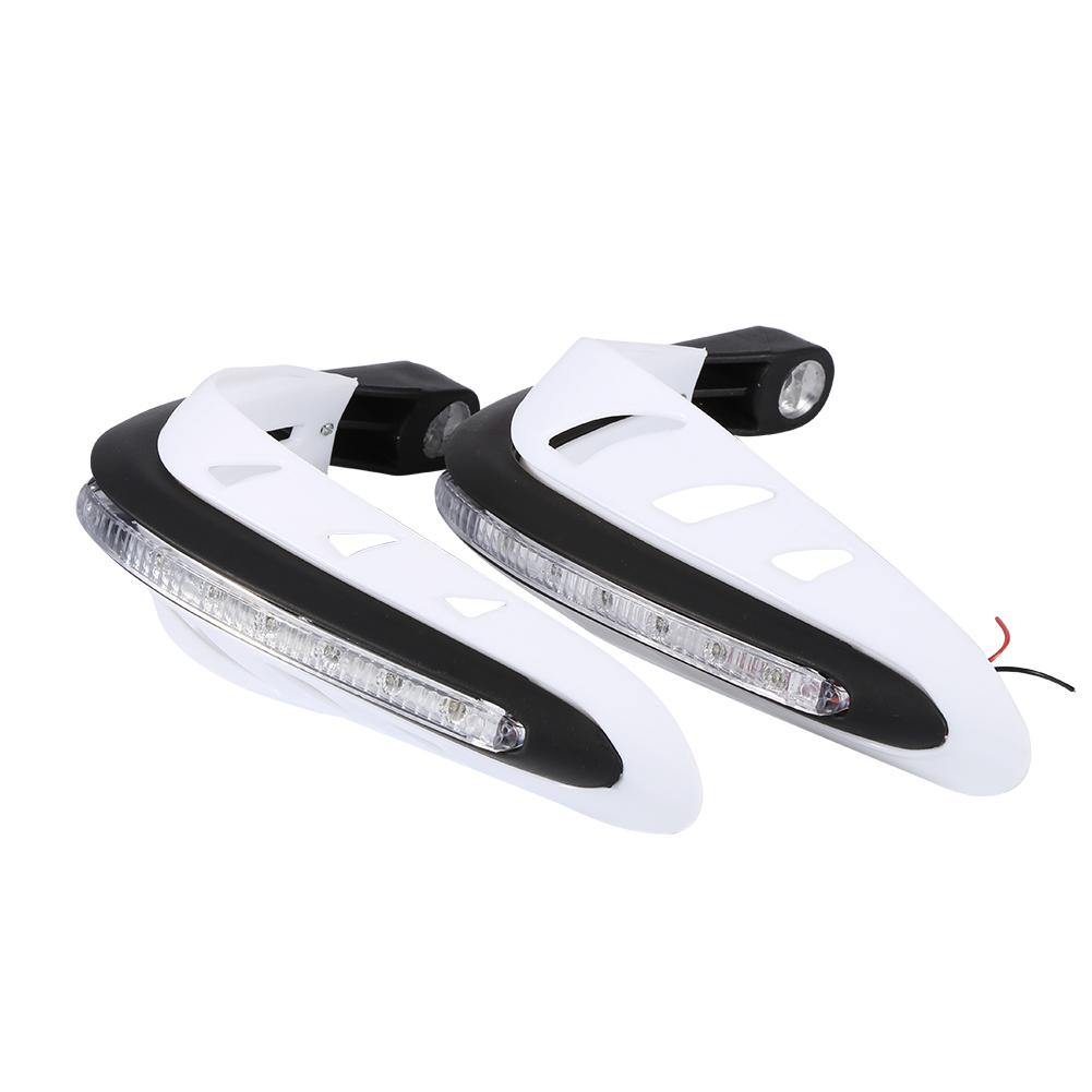 1 Pair   Handlebar Hand  or LED Light Motorcycle Hand Guards Black