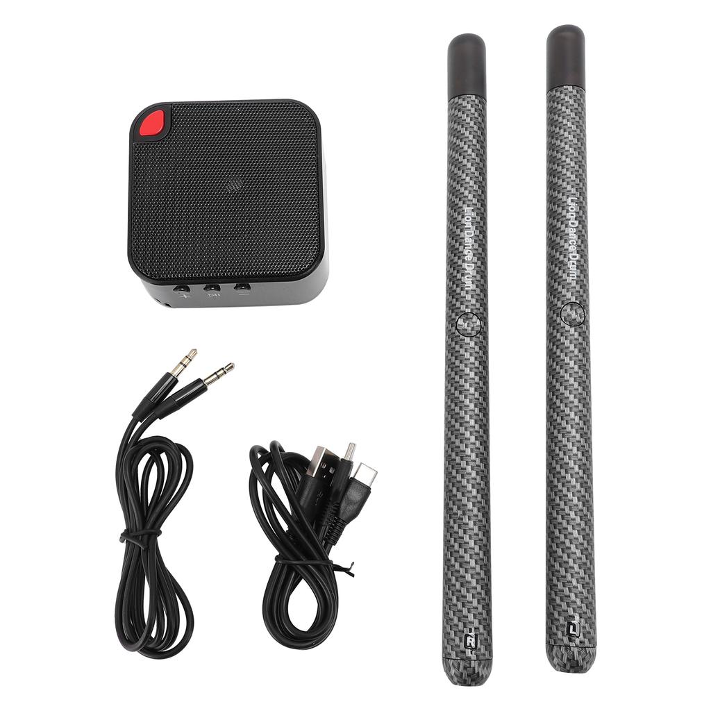 Bacchette Elettriche Virtuali Bacchette ad Aria Portatili con 2 Suoni Set per Esercitazione Silenziosa per Principianti Adulti