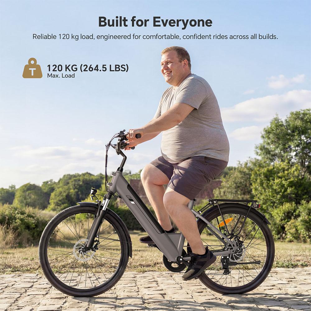Touroll J2 ST Tiefeinstieg Elektrofahrrad – 45Nm Motor, 100km Reichweite, Komfort-Erster Stadtradfahrer