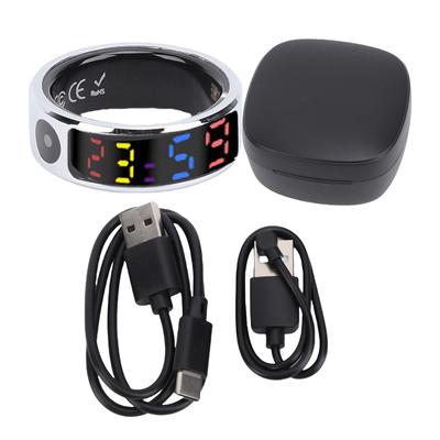 Smart Ring Color Display Screen Touch Button Multiple Sports Modes Smart Ring Fitness Tracker with C