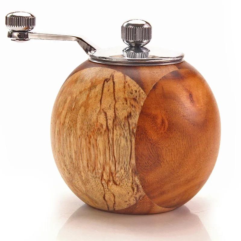 A84X-Multi-Purpose Hand Cranked Wooden Salt And Pepper Grinder Pepper Mills BBQ Spices Grinding Tools For Kitchen Cooking