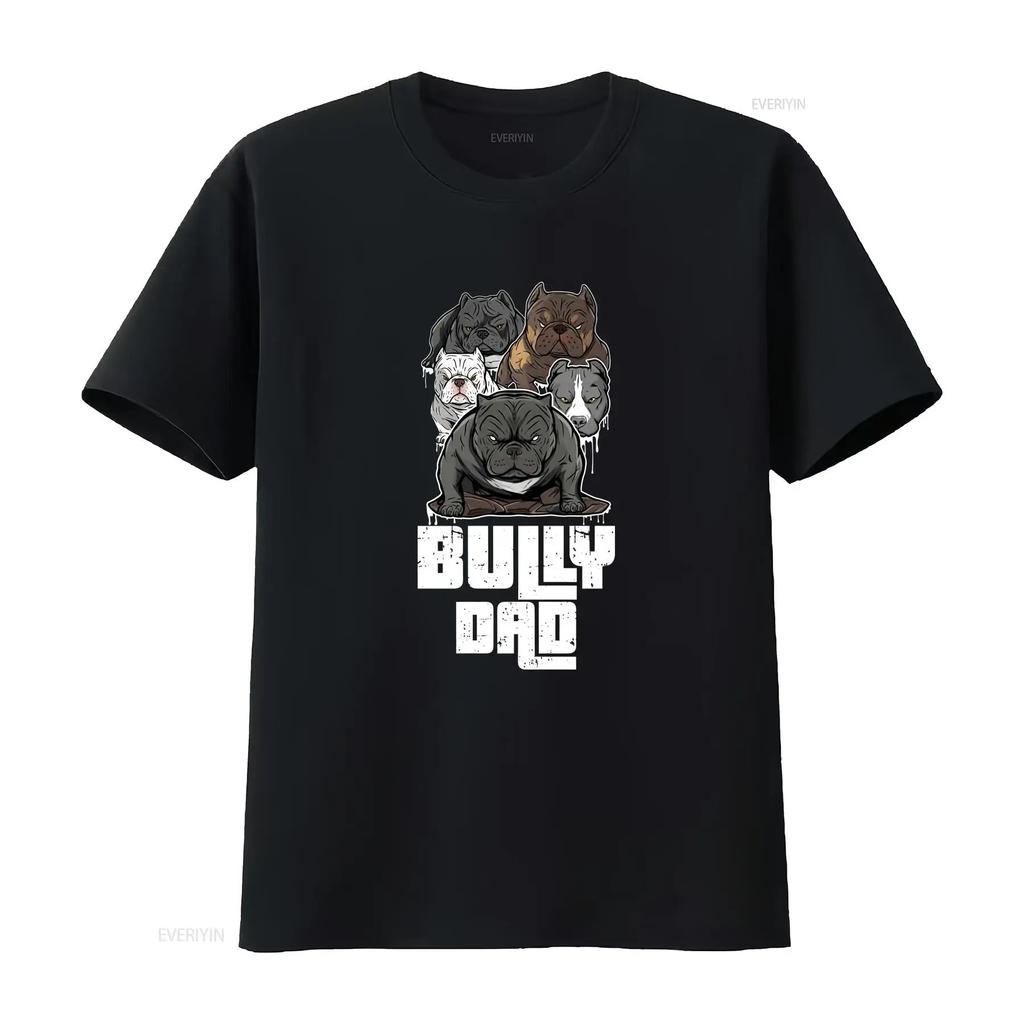 American Bully Dad Dog T Shirt Pitbull Bullies Lover Pet vintage Washed Stylish Comfortable Top For Everyday Wear Soft