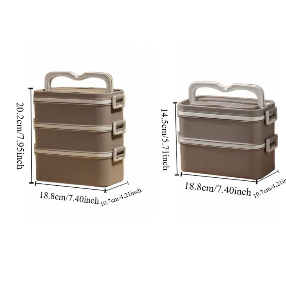 2/3 Layers Multi Layer Lunch Box Large Capacity Divided Food Storage Container  for Home