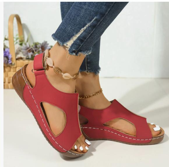 

Women s Sandals Women Heels Sandals Summer Peep Toe Wedge Heeled Shoes Woman Lightweight Footwear Sandalias De Mujer for Female 36