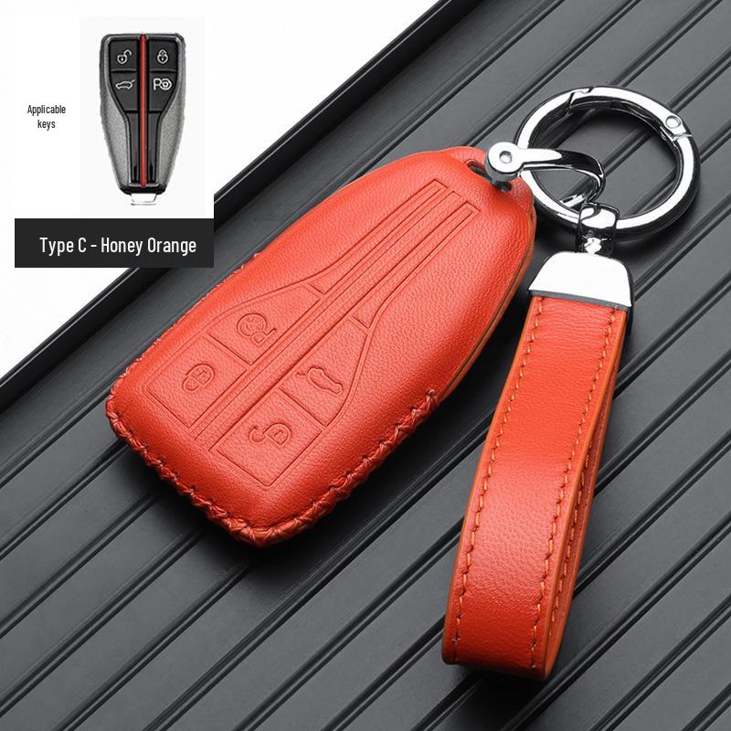 Hongqi HS5/HS7/H5 Car Key Case, Compatible with HQ9/7/E-QM5/H9/H7 Models Gift Box
