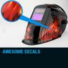 Welding Helmet & Goggle Lenses Rossi Solar Flame Job Auto Darkening Welding Helmet Mask Mig/Arc/Tig Welder Machine